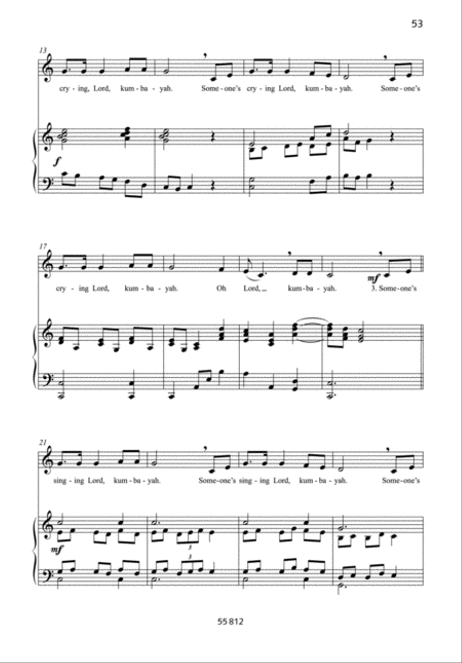 Kumbayah, my Lord Voice Solo scores gallery preview page 2