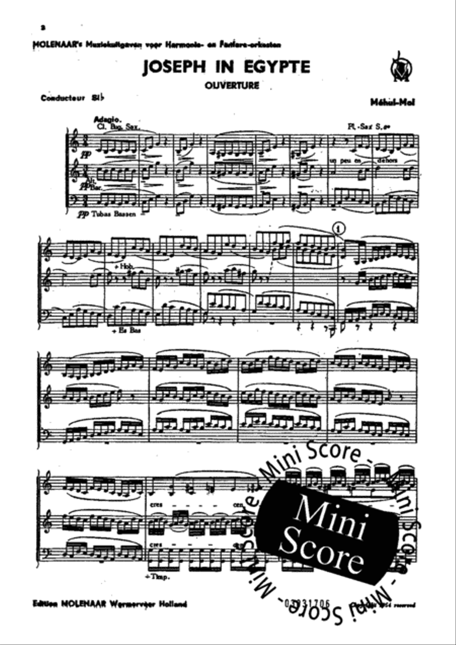 Joseph in Egypte Concert Band scores gallery preview page 5