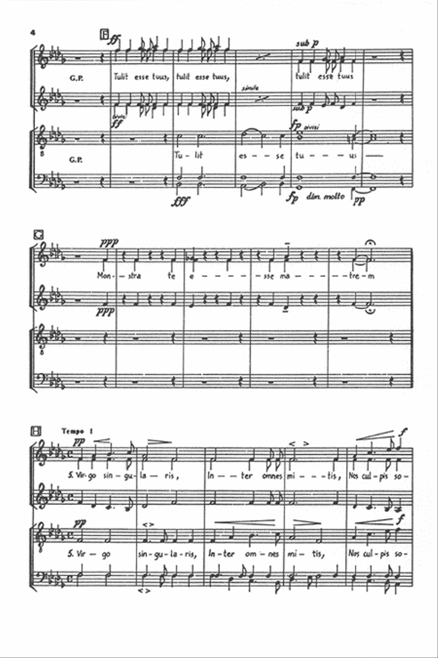 Ave Maris Stella - SATB Double Choir 4-Part scores gallery preview page 4