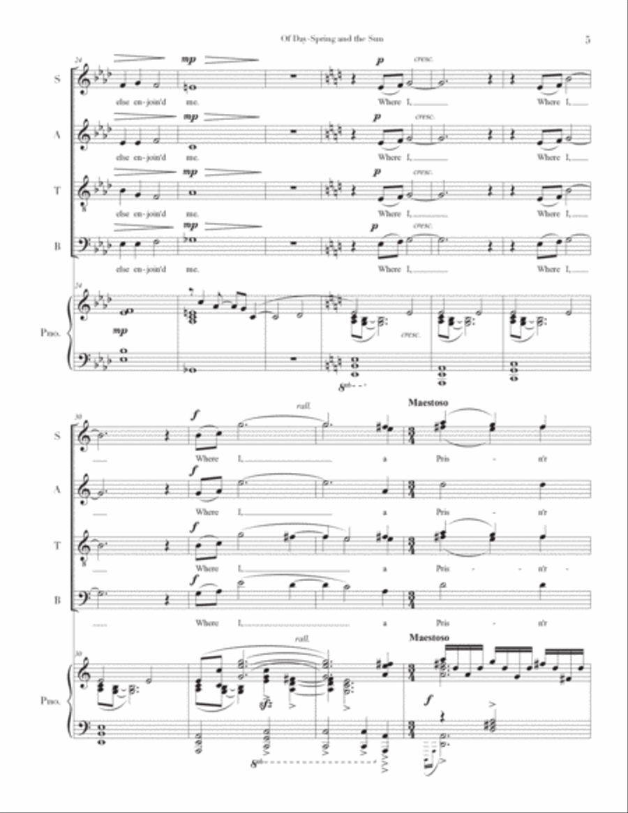 Of day-spring and the Sun ( s a t b + piano ) 4-Part scores gallery preview page 5