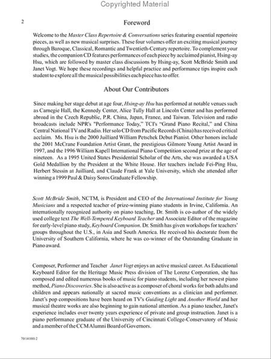 Master Class Repertoire & Conversations - Vol. 1 Piano Solo scores gallery preview page 2