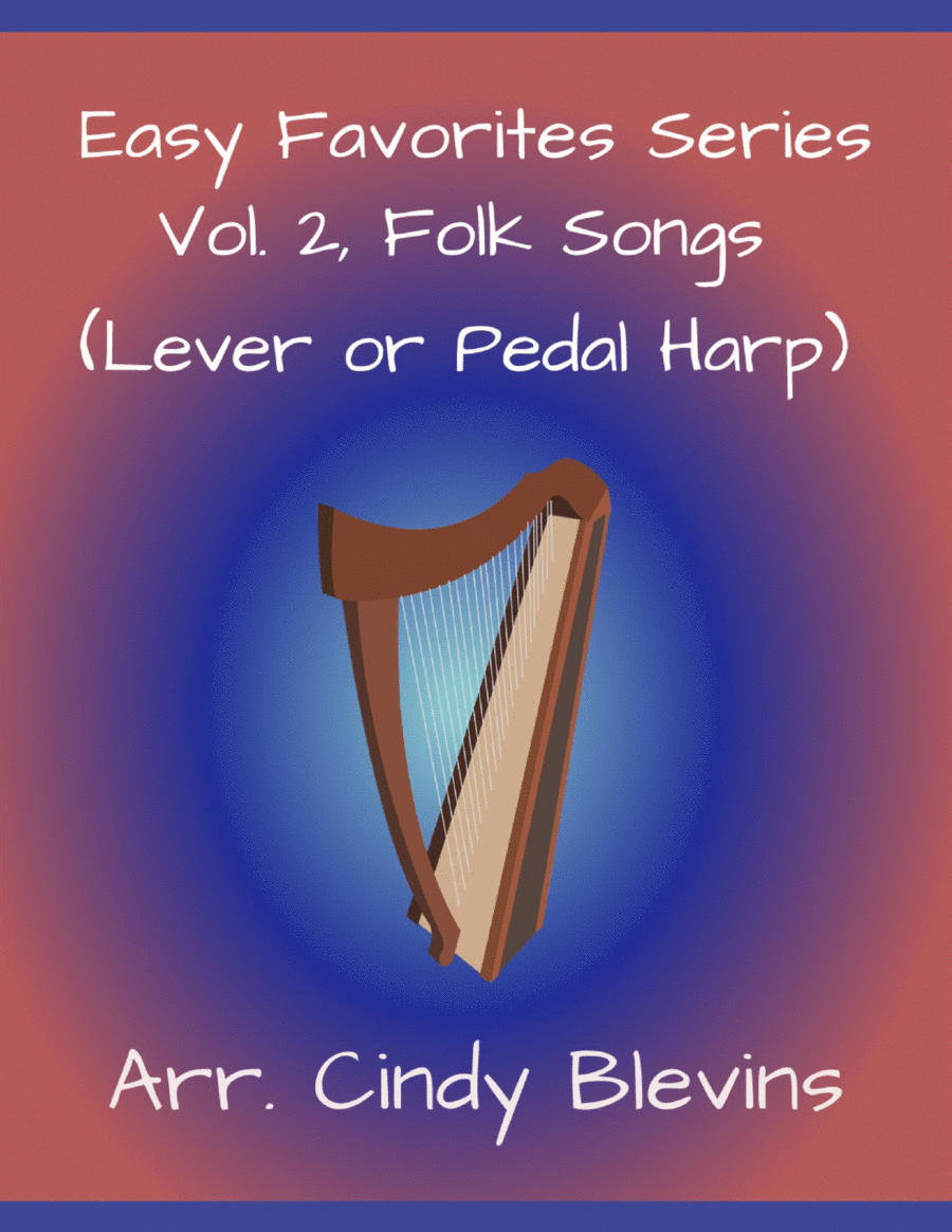 Book cover for Easy Favorites, Vol. 2, Folk Songs, harp solos