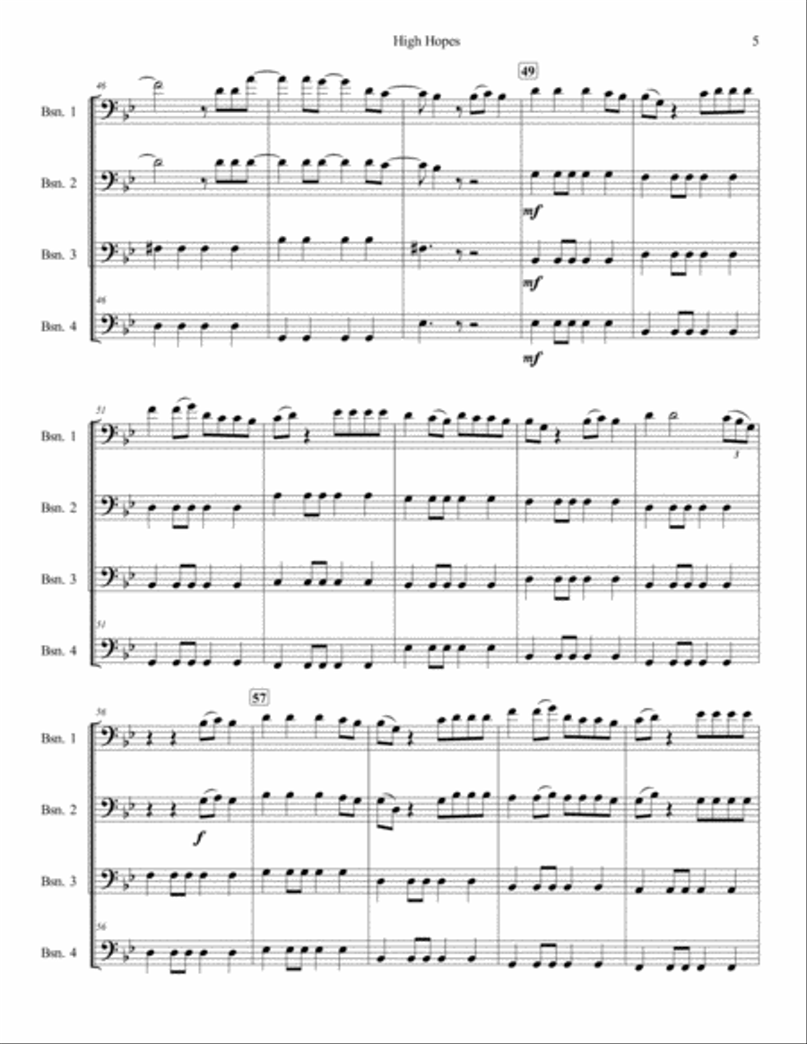 High Hopes Woodwind Quartet scores gallery preview page 5