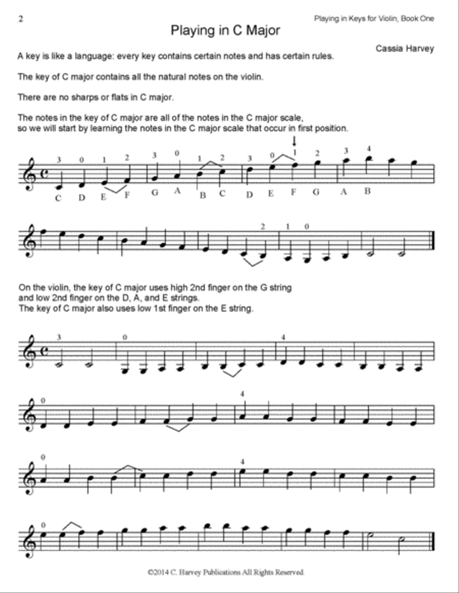 Playing in Keys for Violin, Book One: C, G, and D major Violin scores gallery preview page 2