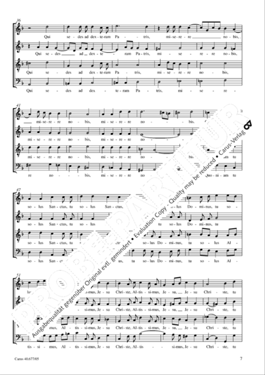 Mass in F major 4-Part scores gallery preview page 8