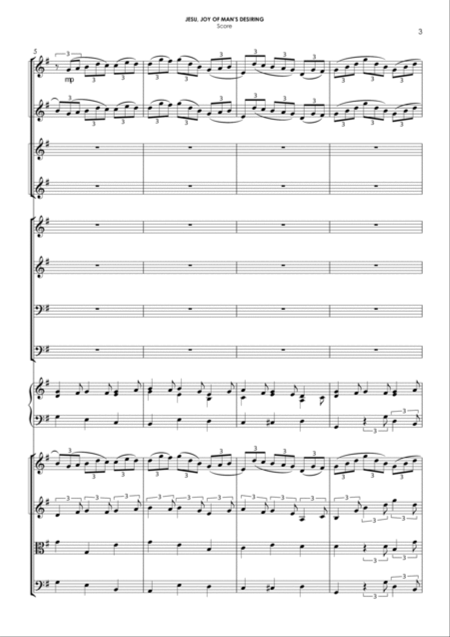 Jesu, Joy of Man's Desiring - for choir & orchestra Choir scores gallery preview page 3