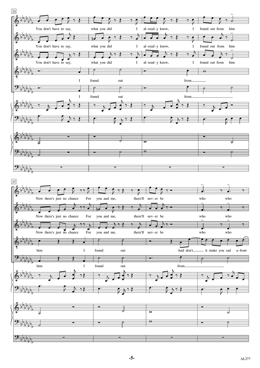 Cry Me A River Cry Me A River 4-Part scores gallery preview page 5