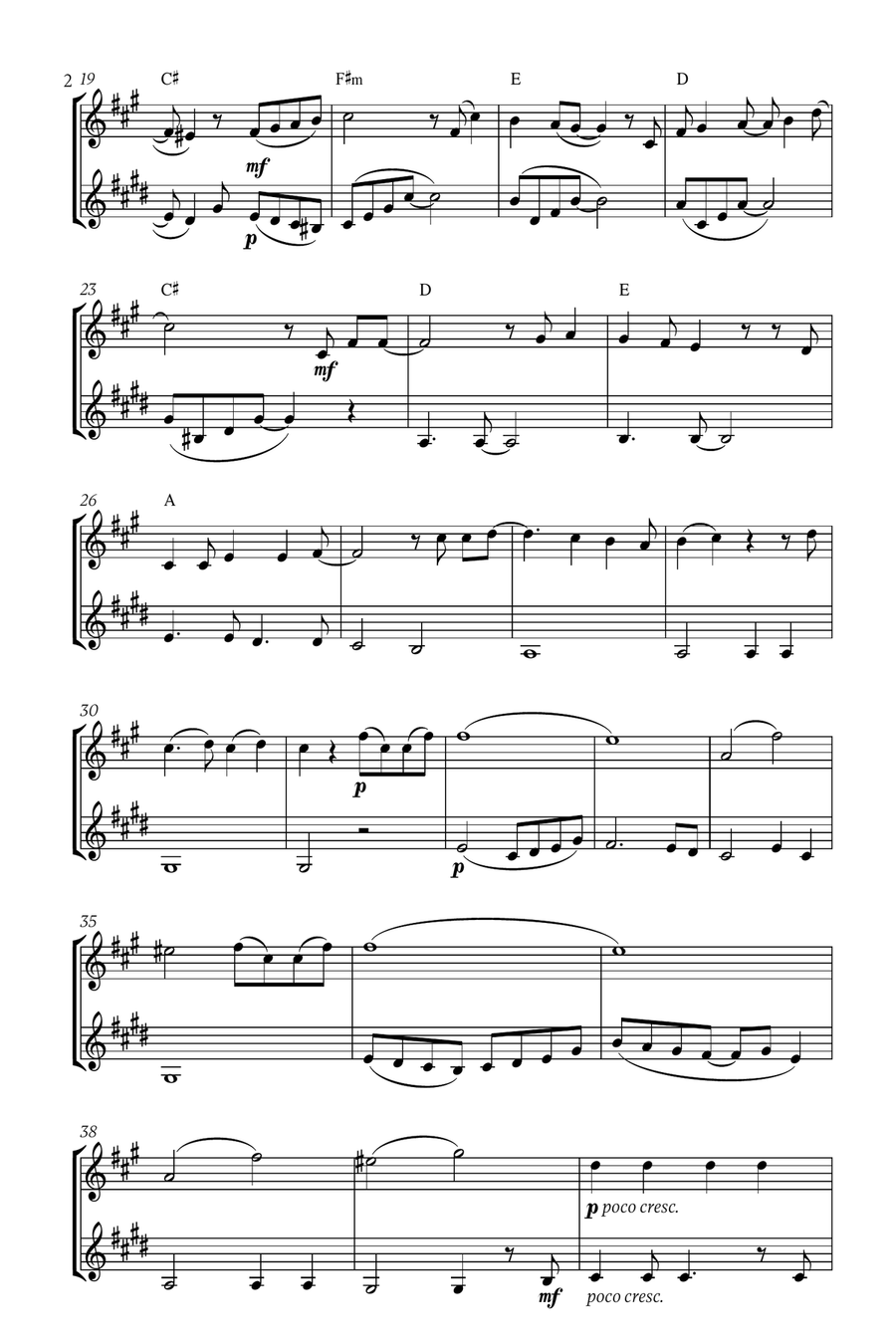 Mary, Did You Know? Mary, Did You Know? Woodwind Duet scores gallery preview page 2