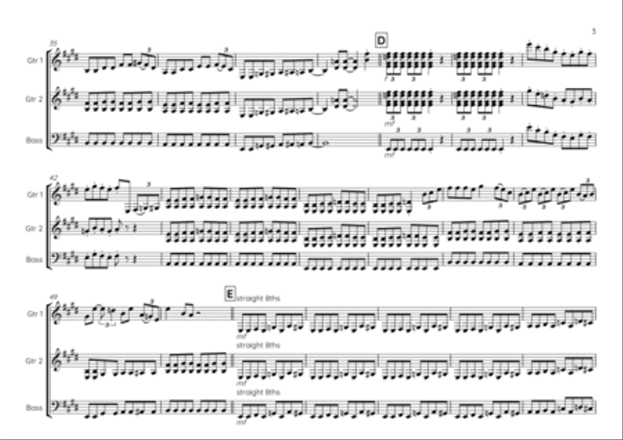 Hide Away Electric Guitar scores gallery preview page 3