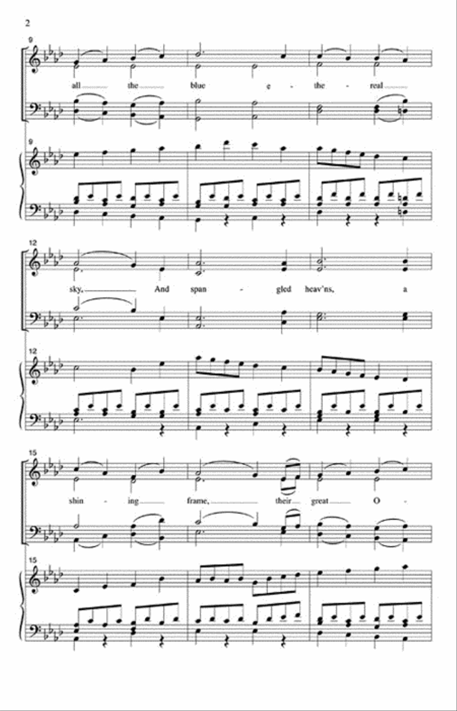 The Spacious Firmament Divisi scores gallery preview page 3