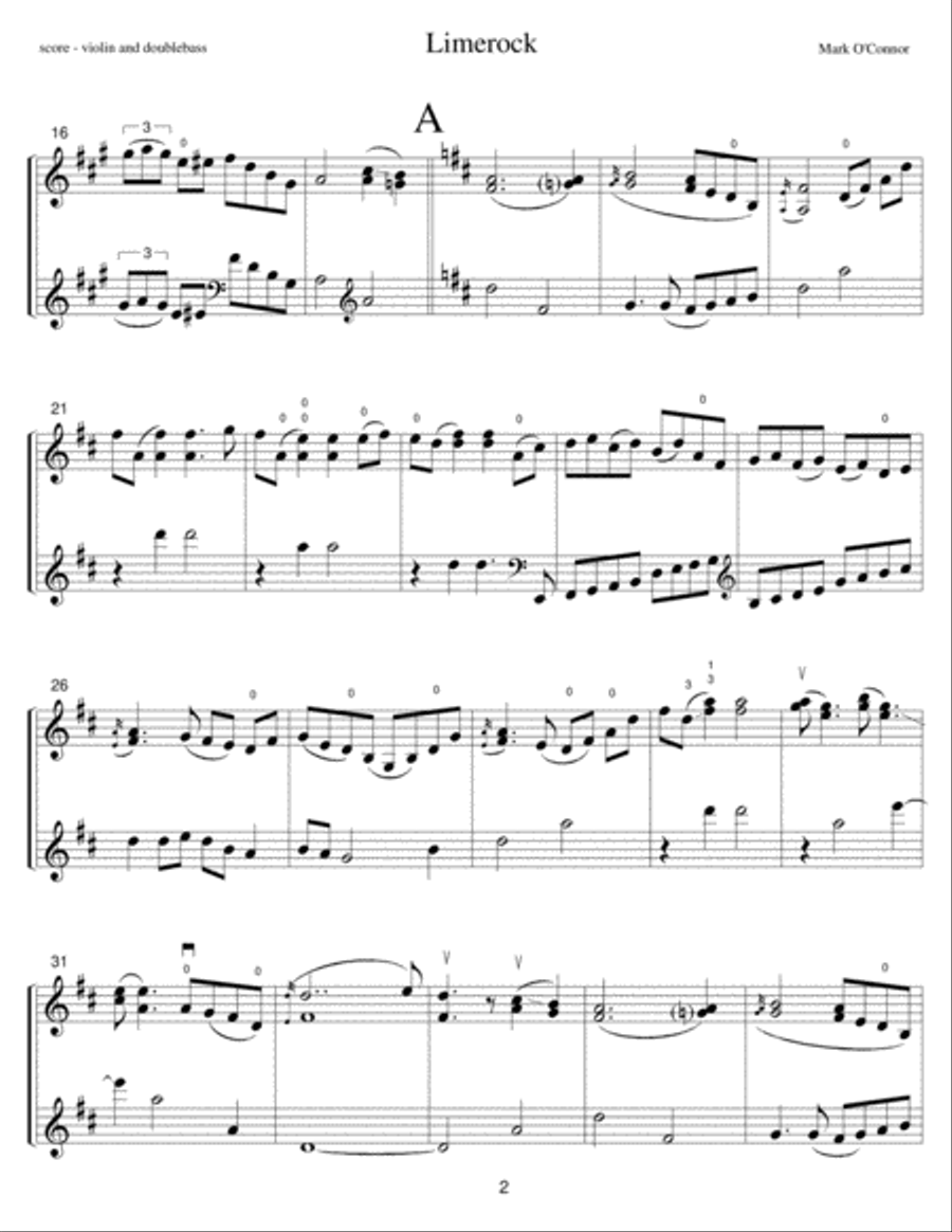 Limerock (score - vln, bs) String Duet scores gallery preview page 5