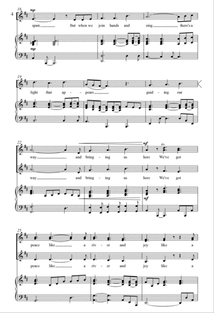 One Song at a Time SSA scores gallery preview page 3
