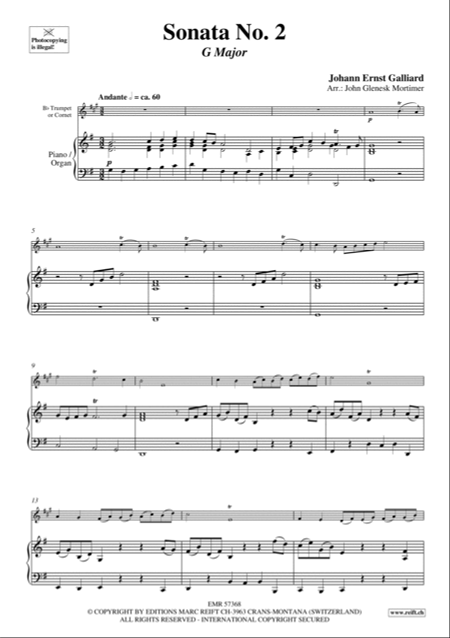Sonata No. 2 Cornet scores gallery preview page 4