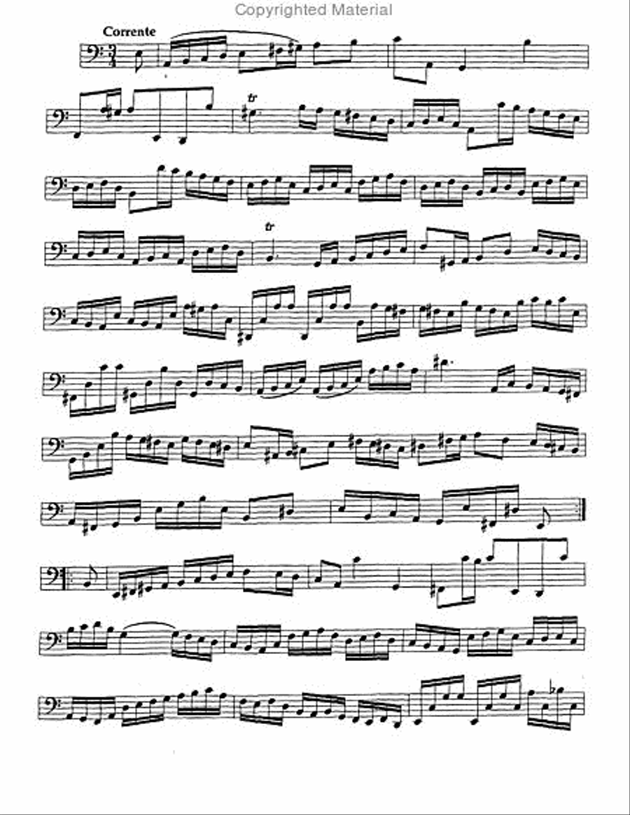 Partita in A Minor, BWV 1013 Tuba scores gallery preview page 4