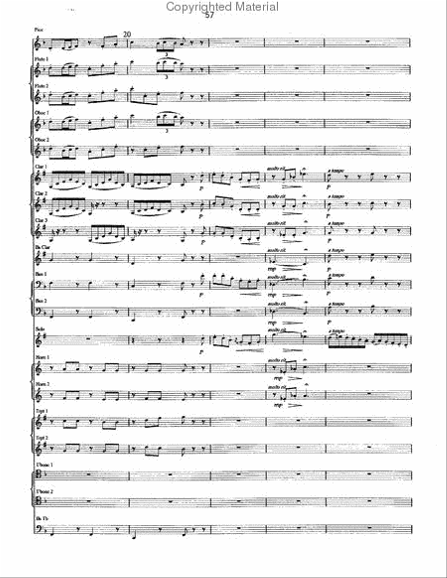 Concerto in F minor for Trumpet Concert Band scores gallery preview page 14