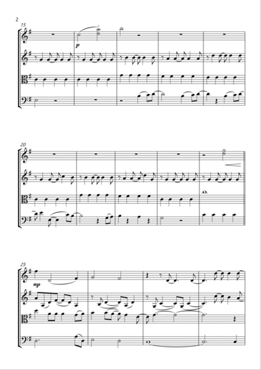 A Million Dreams String Quartet scores gallery preview page 2