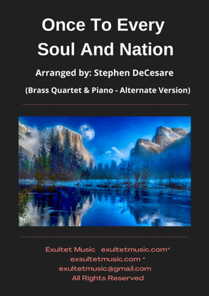 Once To Every Soul And Nation (Brass Quartet and Piano - Alternate Version)