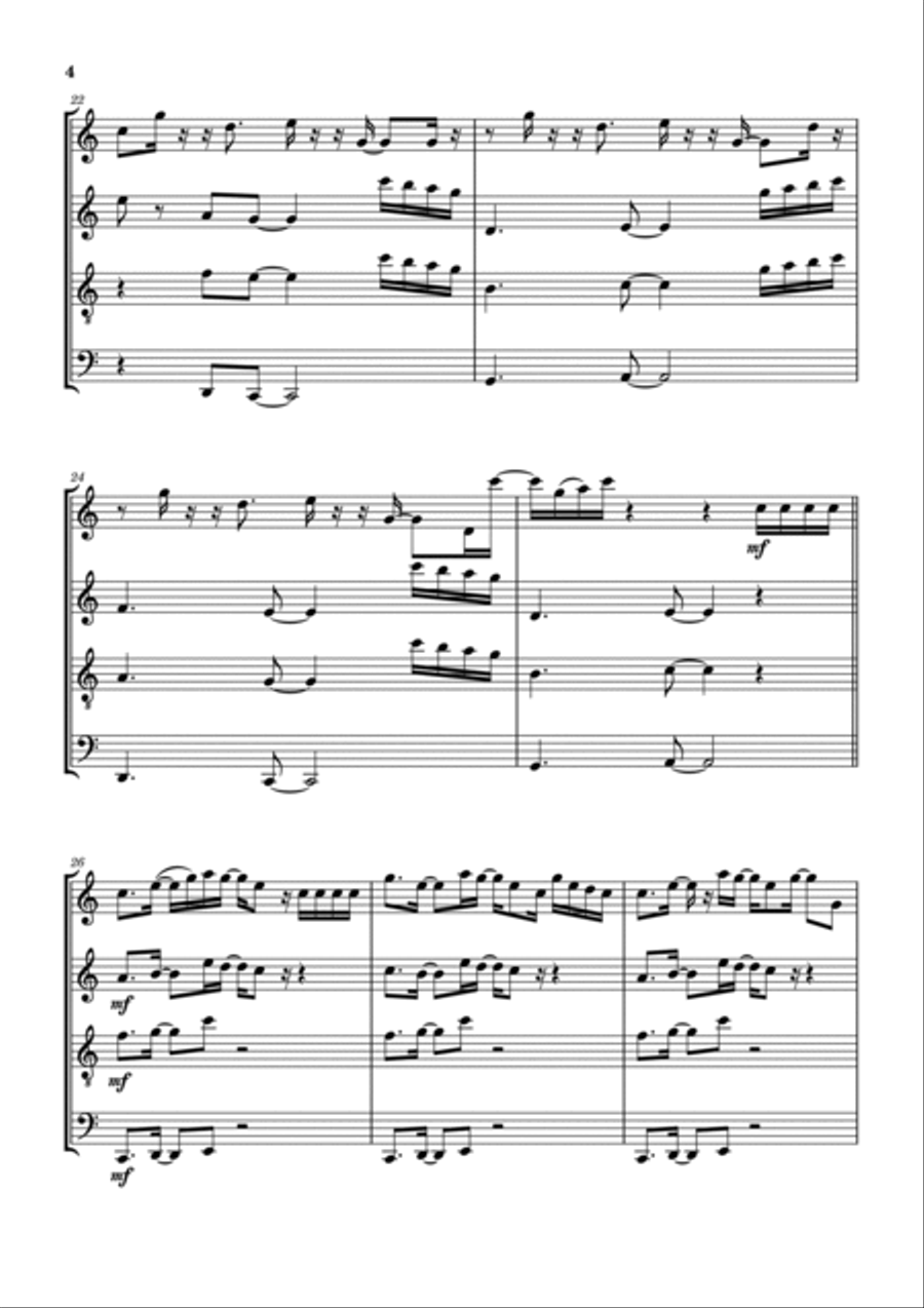 Loved By You Woodwind Quartet scores gallery preview page 5
