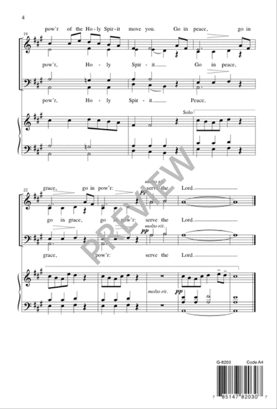 A Choral Blessing A Choral Blessing 4-Part scores gallery preview page 4