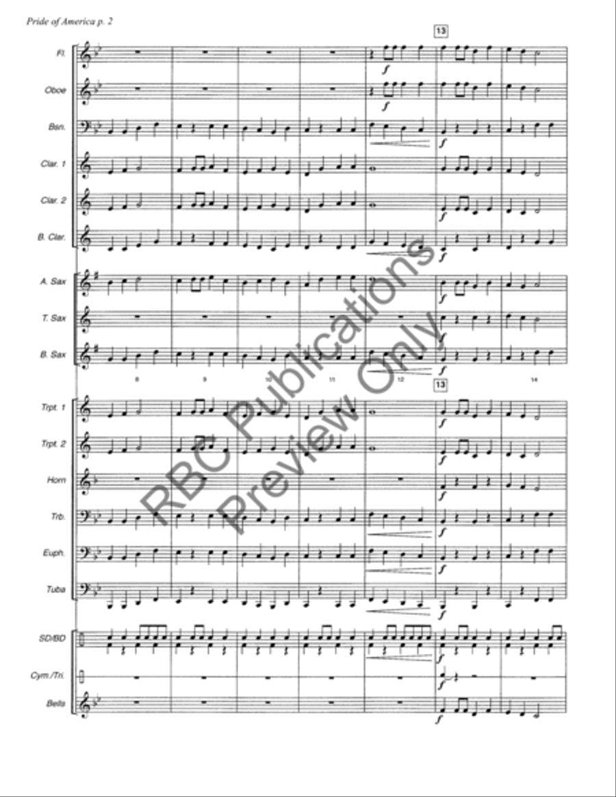 Pride Of America Concert Band scores gallery preview page 5