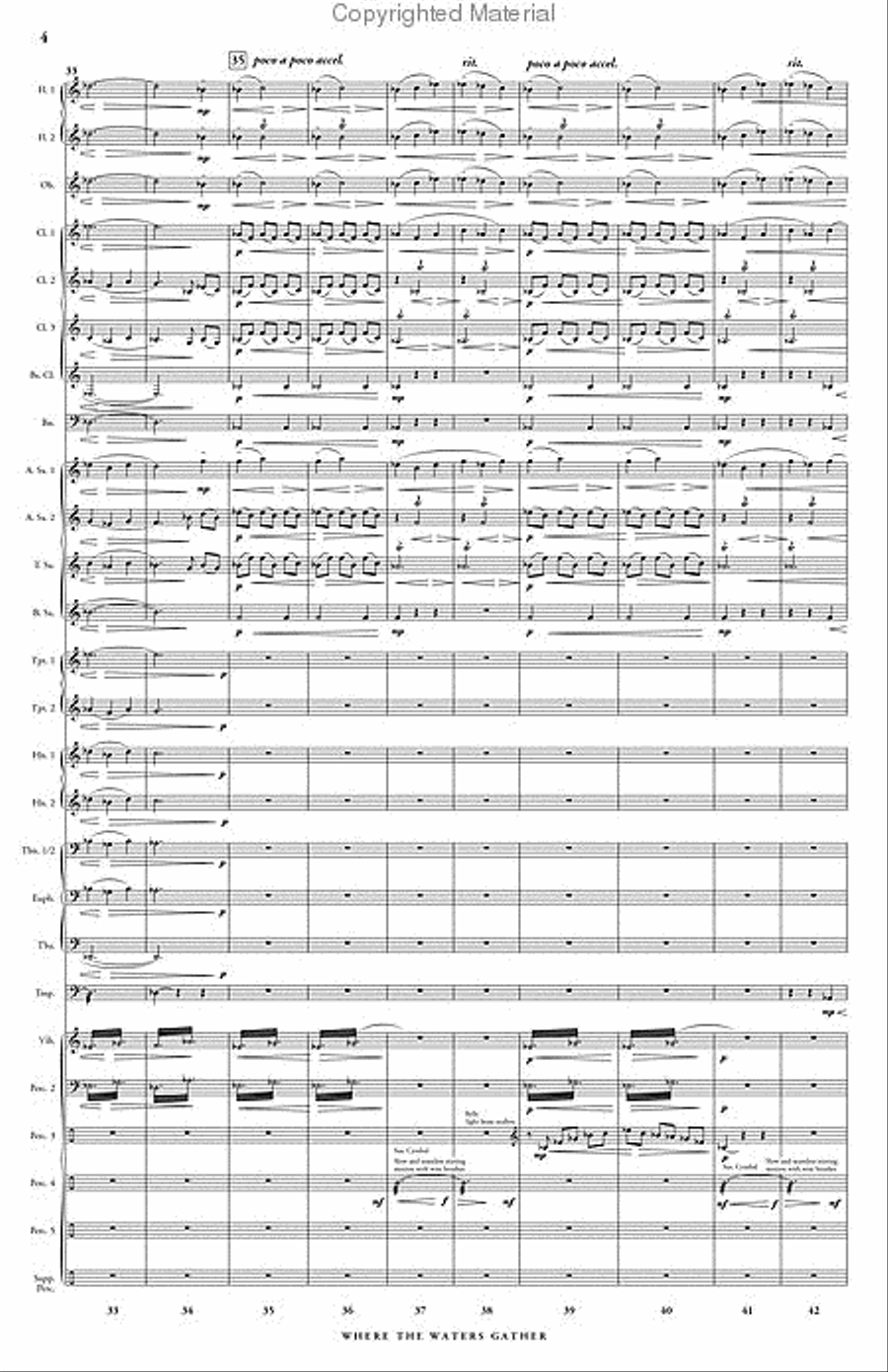 Where the Waters Gather Where the Waters Gather Concert Band scores gallery preview page 5