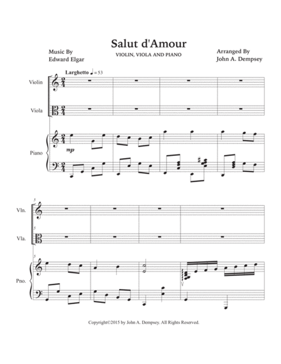 Salut d'Amour (Love's Greeting): Trio for Violin, Viola and Piano image number null