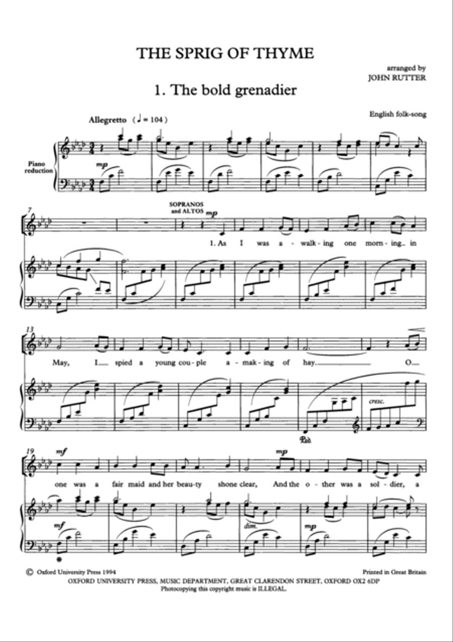 The Sprig of Thyme Choir scores gallery preview page 3