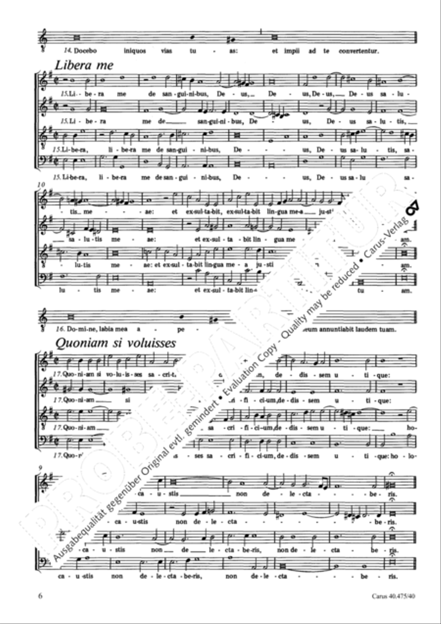 Miserere in E minor 4-Part scores gallery preview page 7