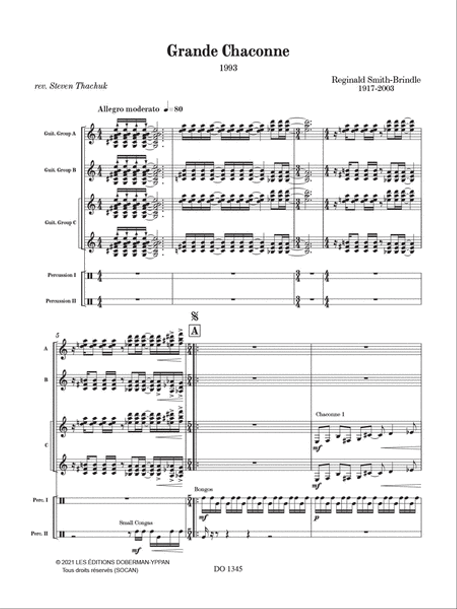 Grande Chaconne Guitar Ensemble scores gallery preview page 2