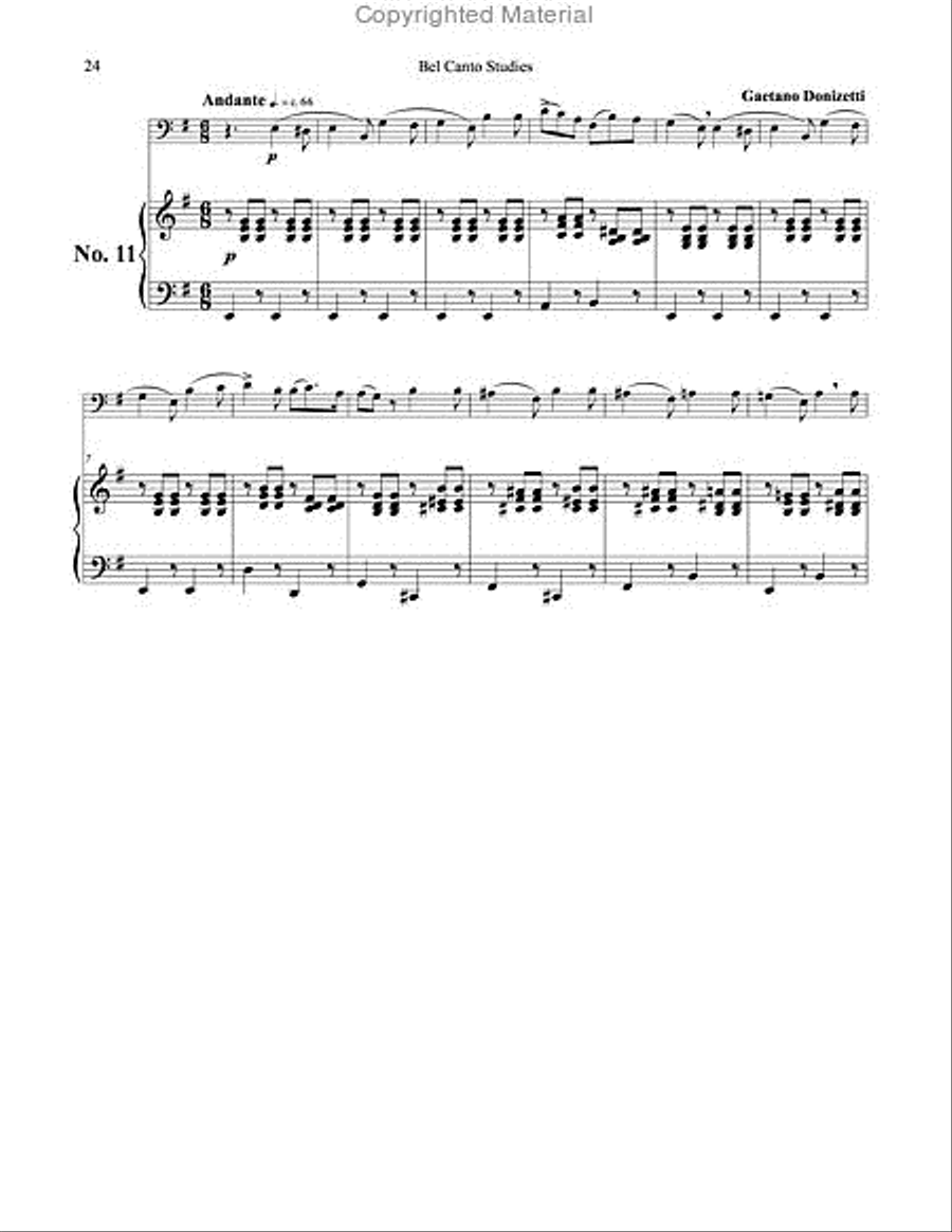 Bel Canto Studies for Trombone with Piano accompaniment Piano Accompaniment scores gallery preview page 7