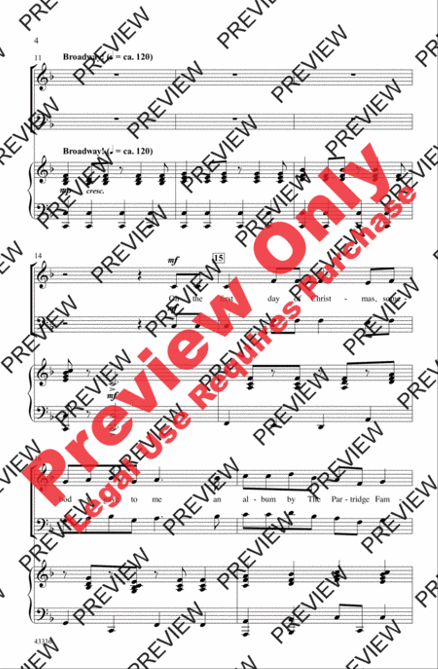 The Twelve Days of a Regifted Christmas 3-Part scores gallery preview page 4