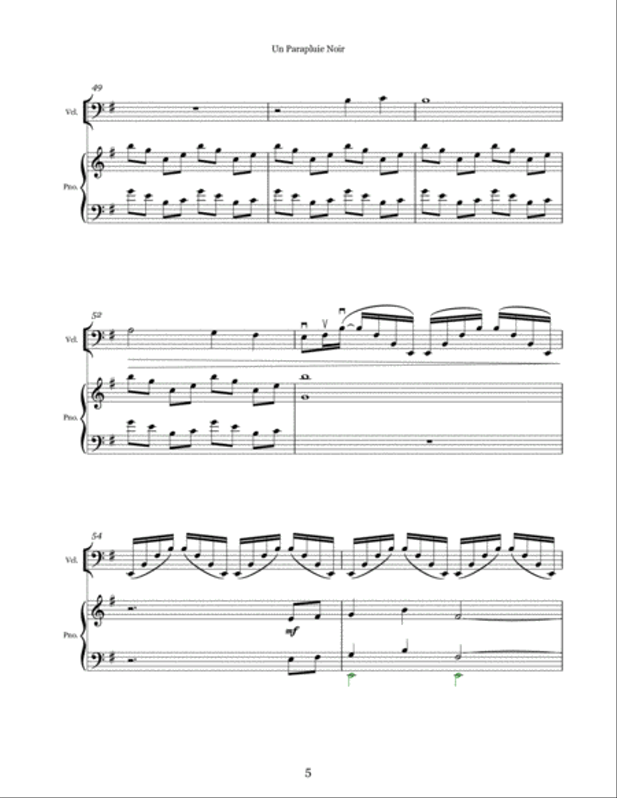 Un Parapluie Noir Piano scores gallery preview page 5
