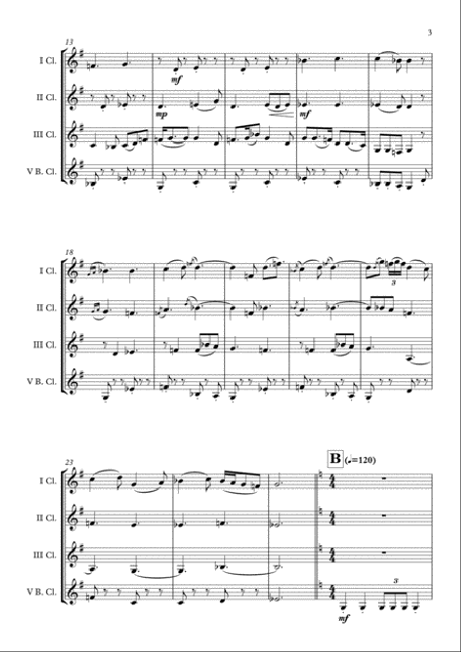 This Is Berk Clarinet Quartet scores gallery preview page 4