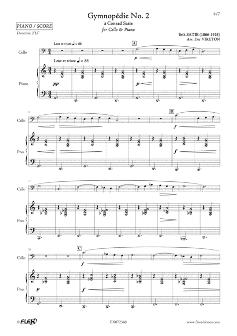 3 Gymnopedies Piano Accompaniment scores gallery preview page 5