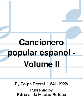 Cancionero popular espanol - Volume II