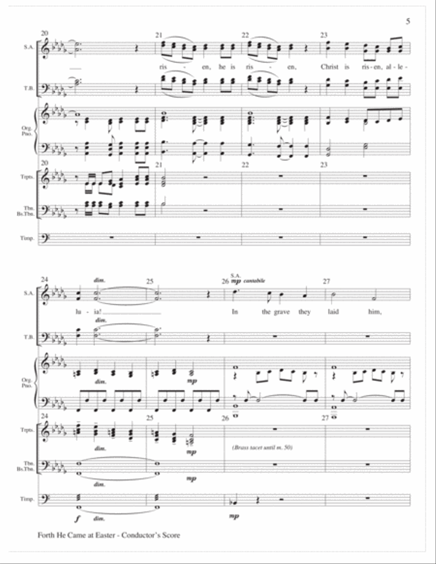 Forth He Came at Easter Choir scores gallery preview page 5