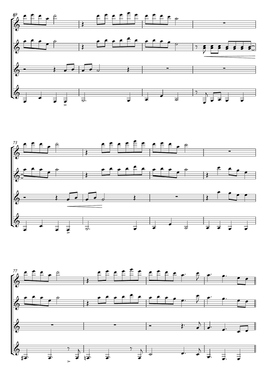 Forbidden Colours - Score Only Guitar Ensemble scores gallery preview page 6