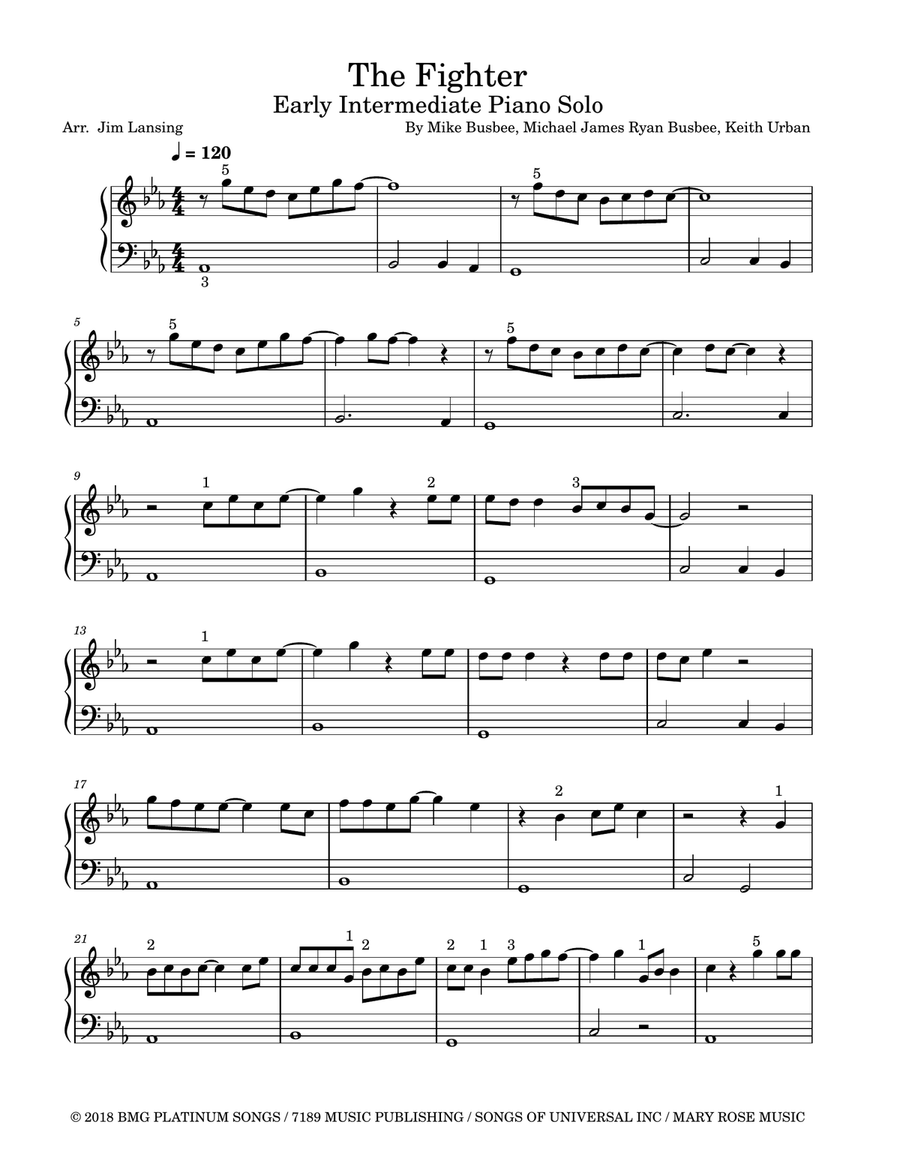The Fighter Piano Method scores gallery preview page 2