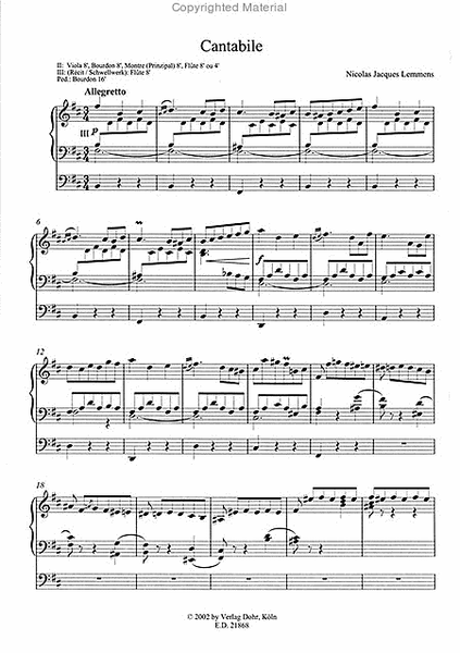 Cantabile pour orgue (1862)