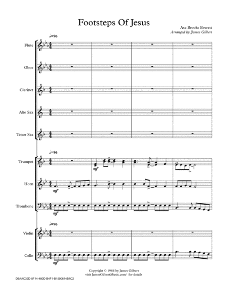 Footsteps Of Jesus Footsteps Of Jesus Full Orchestra scores gallery preview page 1