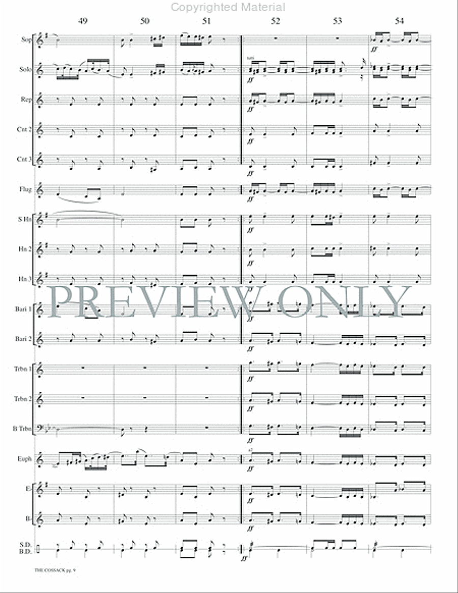 The Cossack Concert Band scores gallery preview page 11