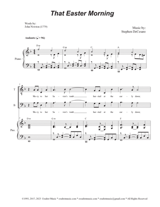 Book cover for That Easter Morning (SATB)