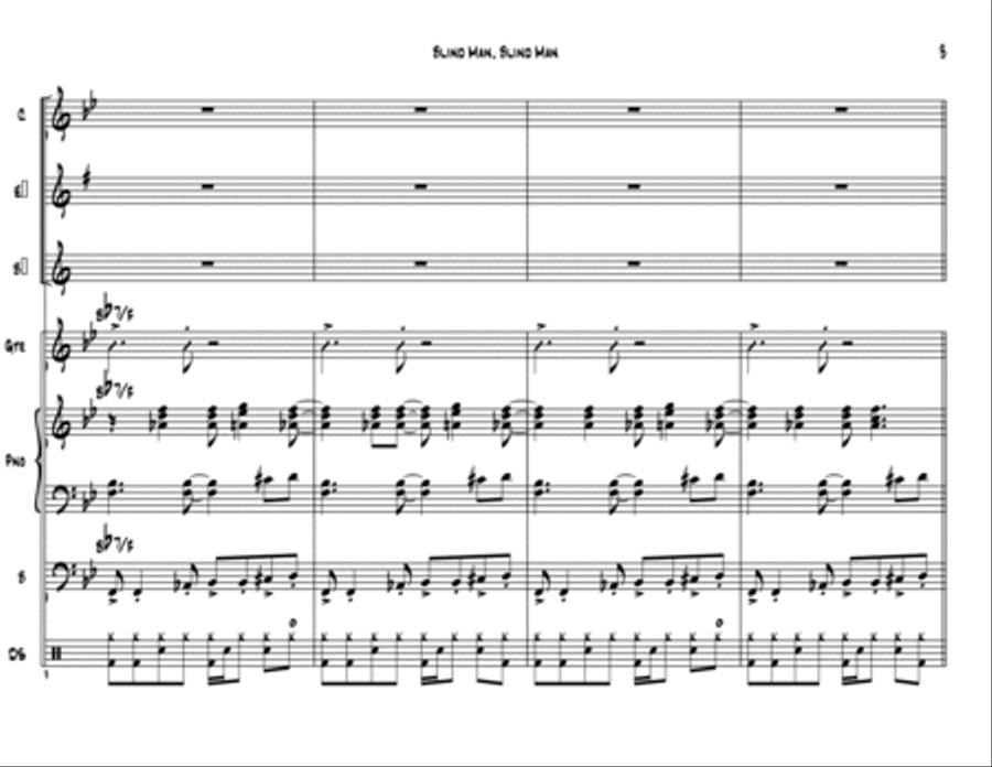 Blind Man Blind Man Jazz Ensemble scores gallery preview page 4
