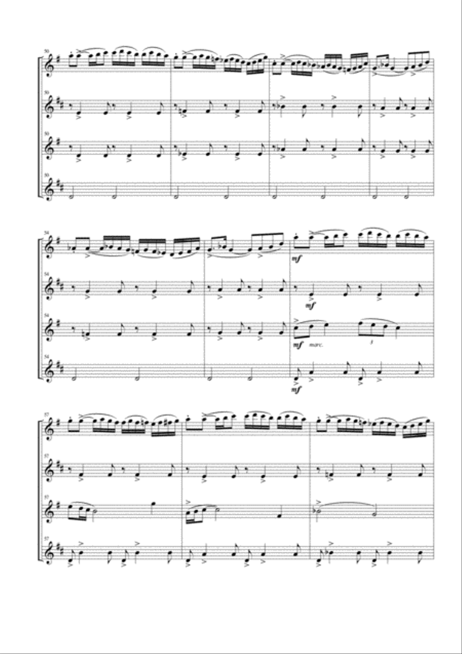Polovtsian Dances for Saxophone Quartet Saxophone Quartet scores gallery preview page 5