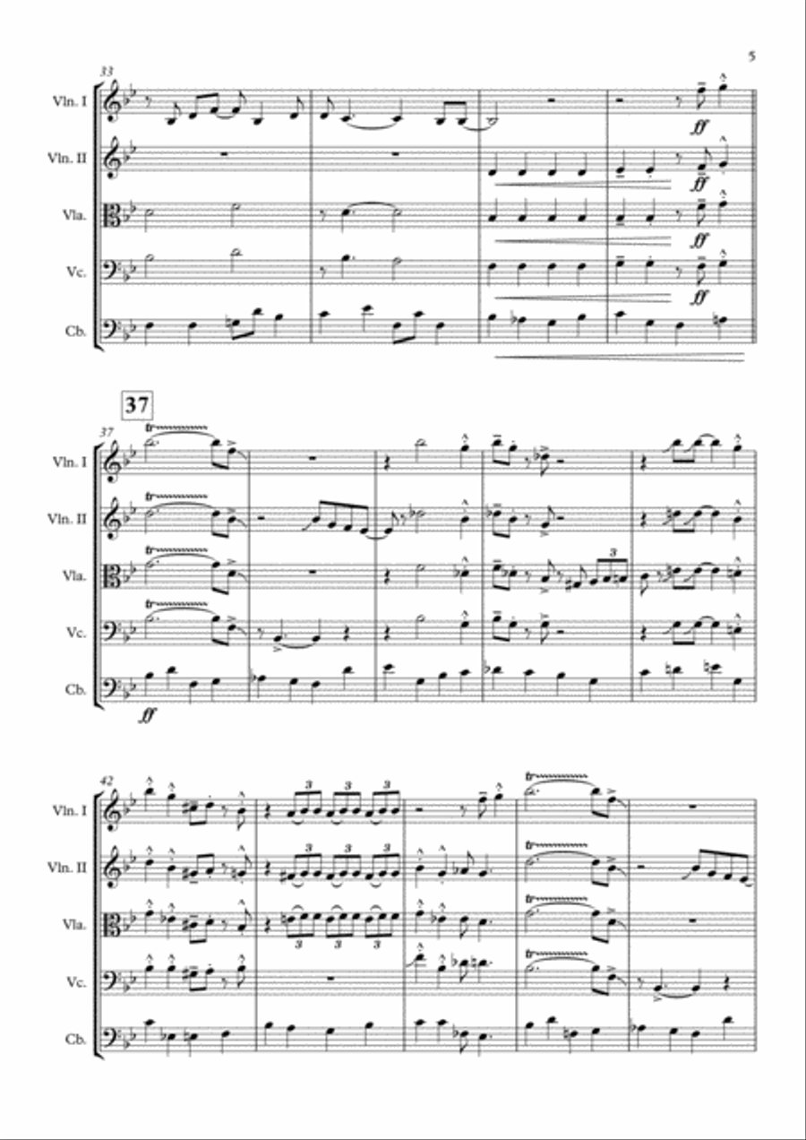 Santa Claus Is Comin' To Town String Quintet scores gallery preview page 6
