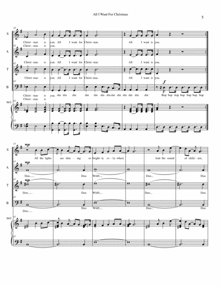 All I Want For Christmas Is You (SATB acapella) image number null