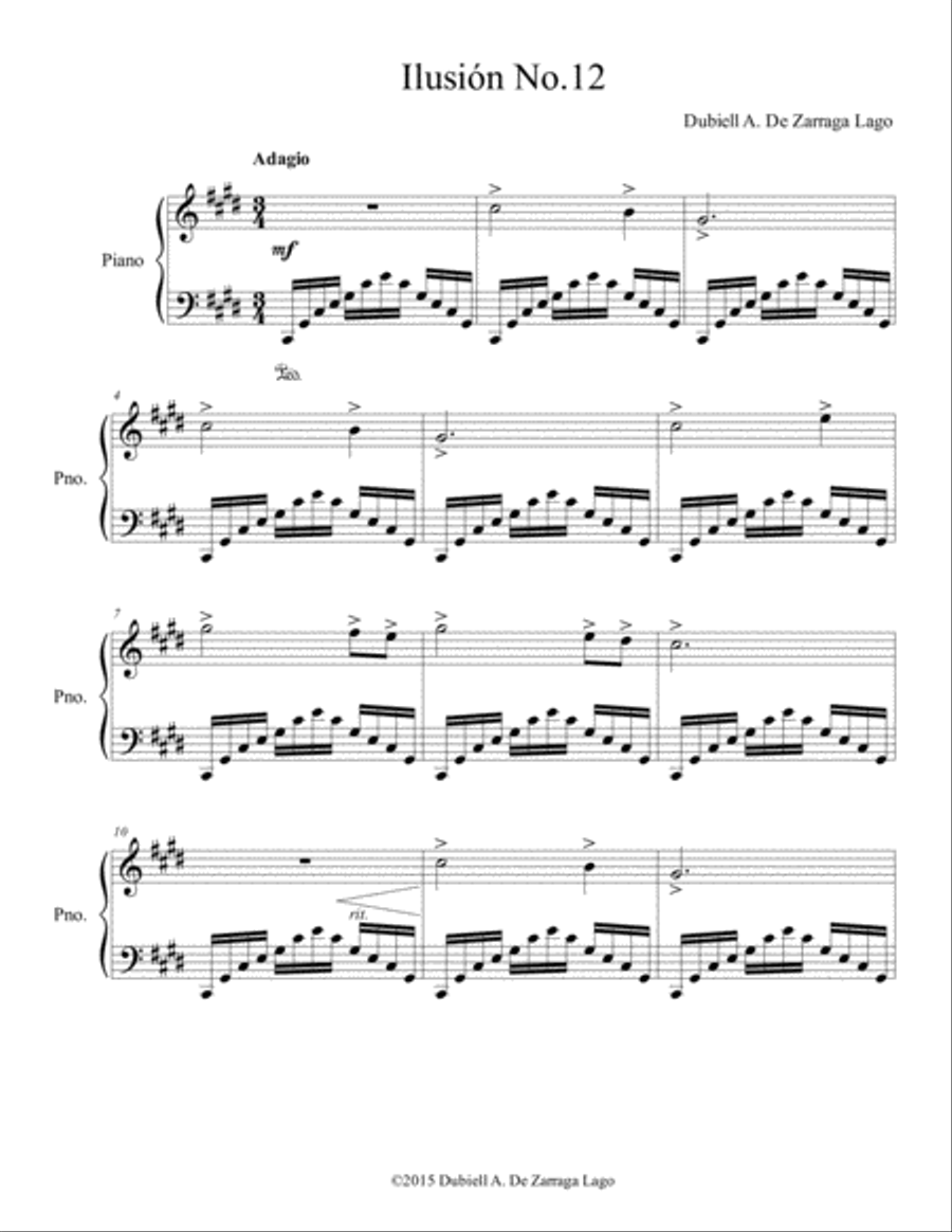 piano ilusion no.12 Piano Solo scores gallery preview page 1