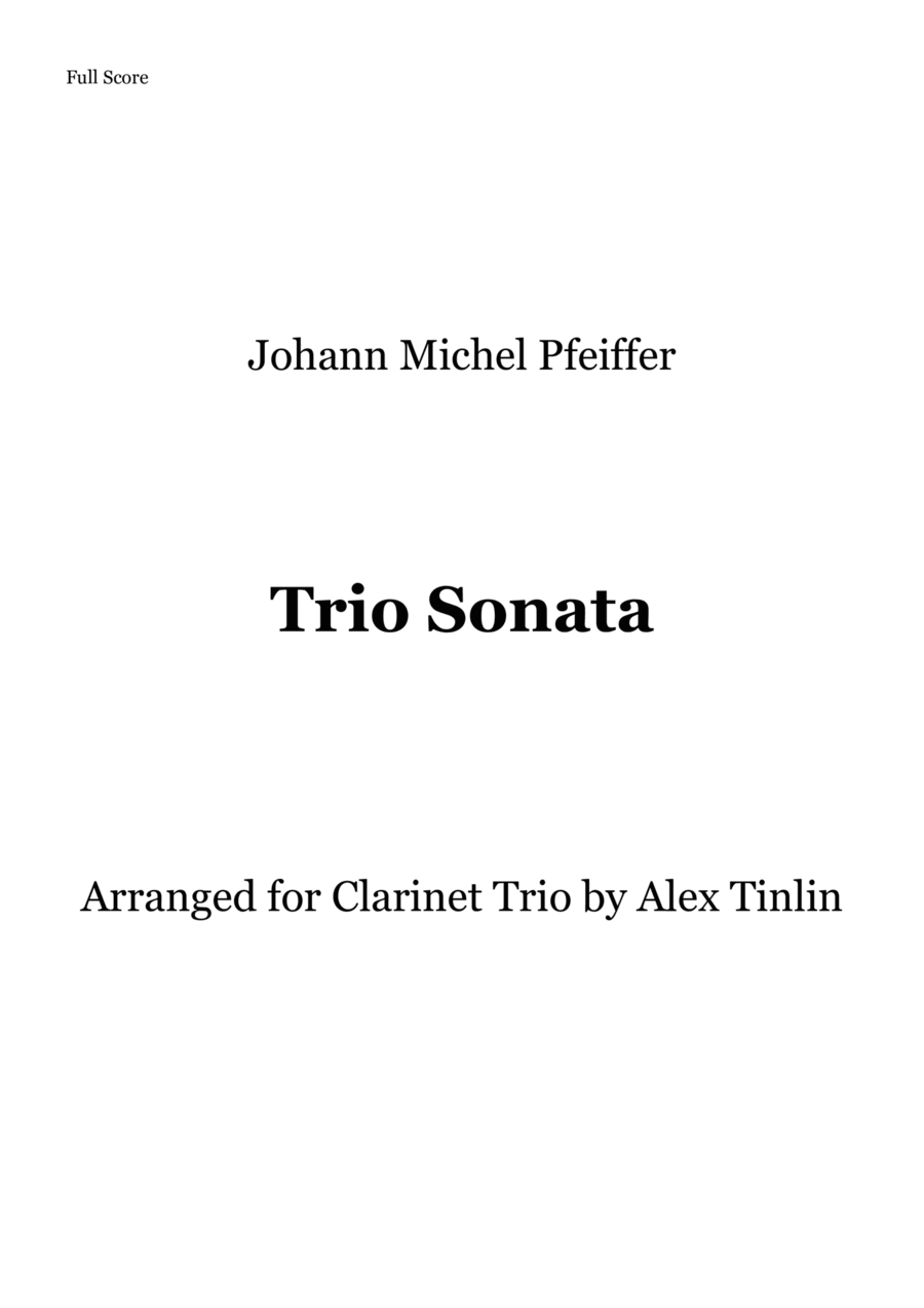 Trio Sonata Woodwind Trio scores gallery preview page 1