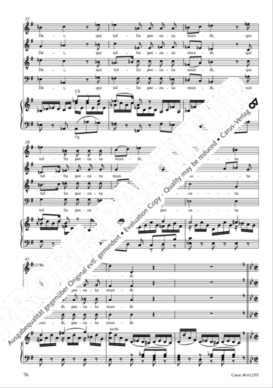Harmoniemesse in B 4-Part scores gallery preview page 77