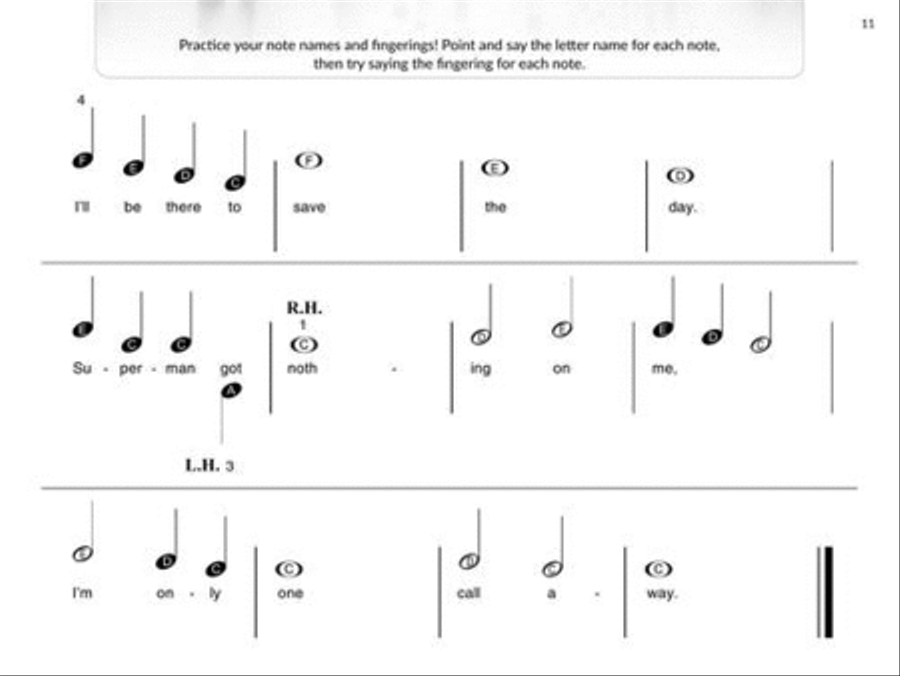 Piano Songs for the Very Beginner Easy Piano scores gallery preview page 6